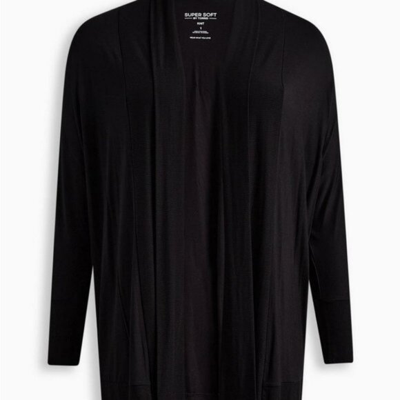 NWT Torrid Black Super Soft Cardigan Dolman Sleeve Open Front size 5 - Picture 1 of 3